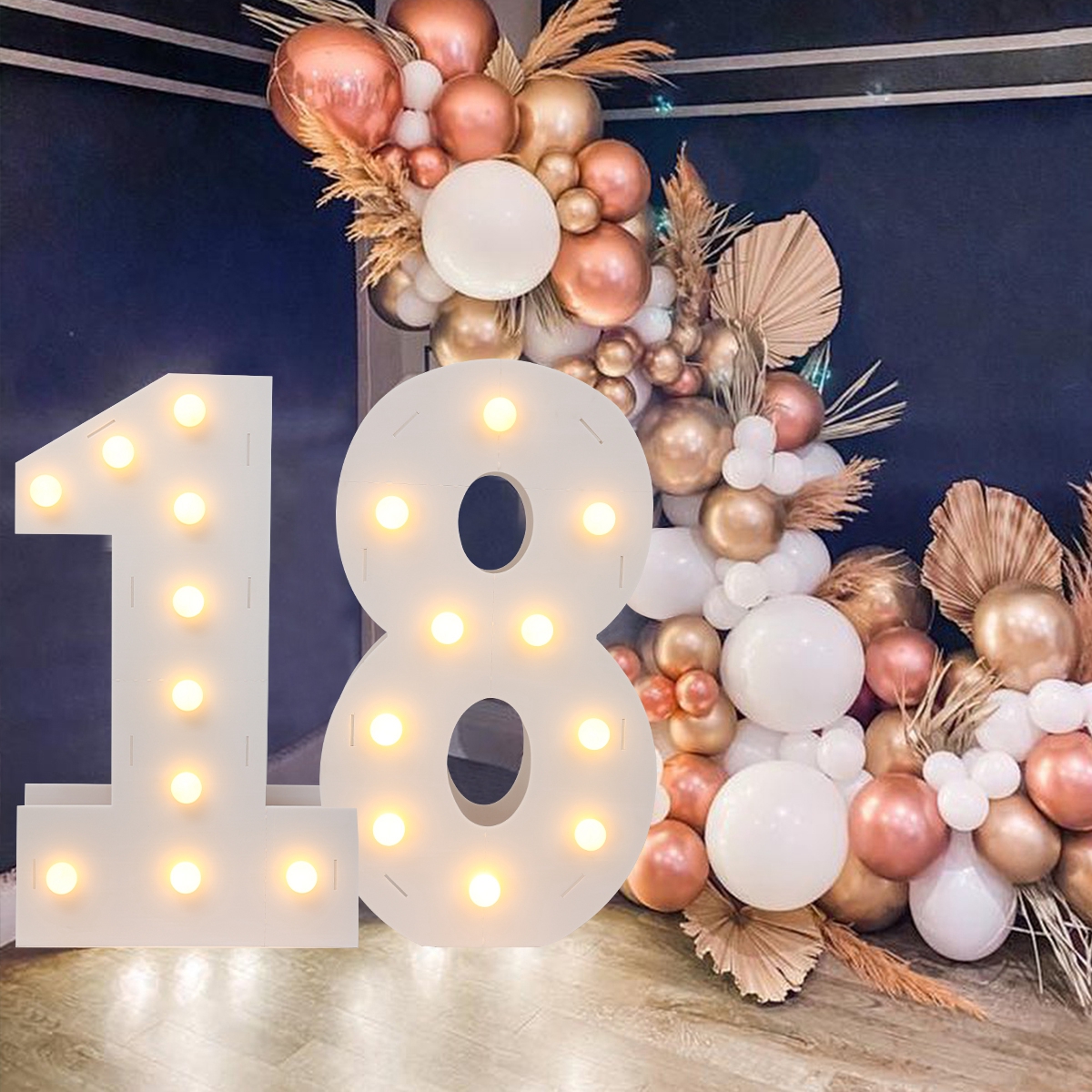 Led Balloon Light - 91.5CM Giant Number Led Light Frame