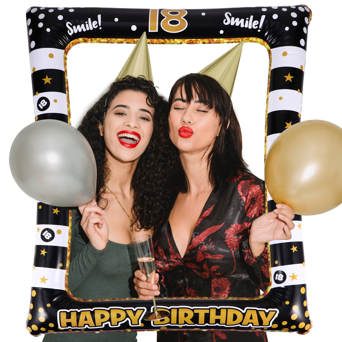 Photo Booth Frame - Birthday Party Supplies 18 Balloons Inflatable