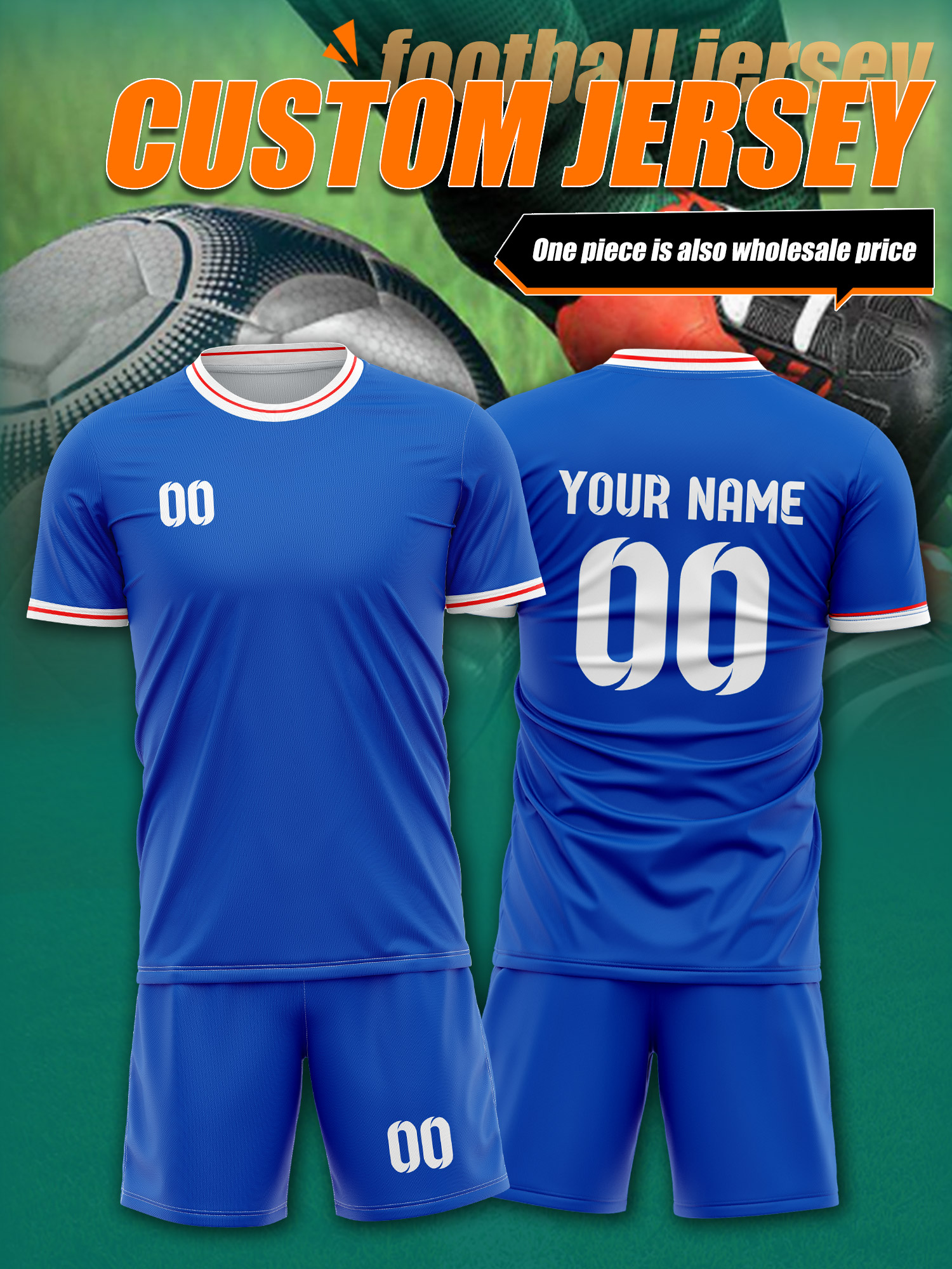 Event & Party Supply - Custom Image Number Name Soccer Jersey,Stadium