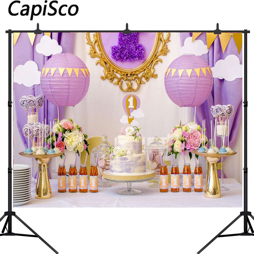 Dessert Table Backdrop - Capisco birthday photography backdrops balloon colorful