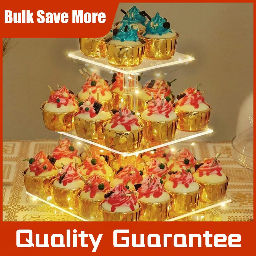 Cupcake Stand Tier - 3/4 Tier Acrylic Cupcake Display Stand