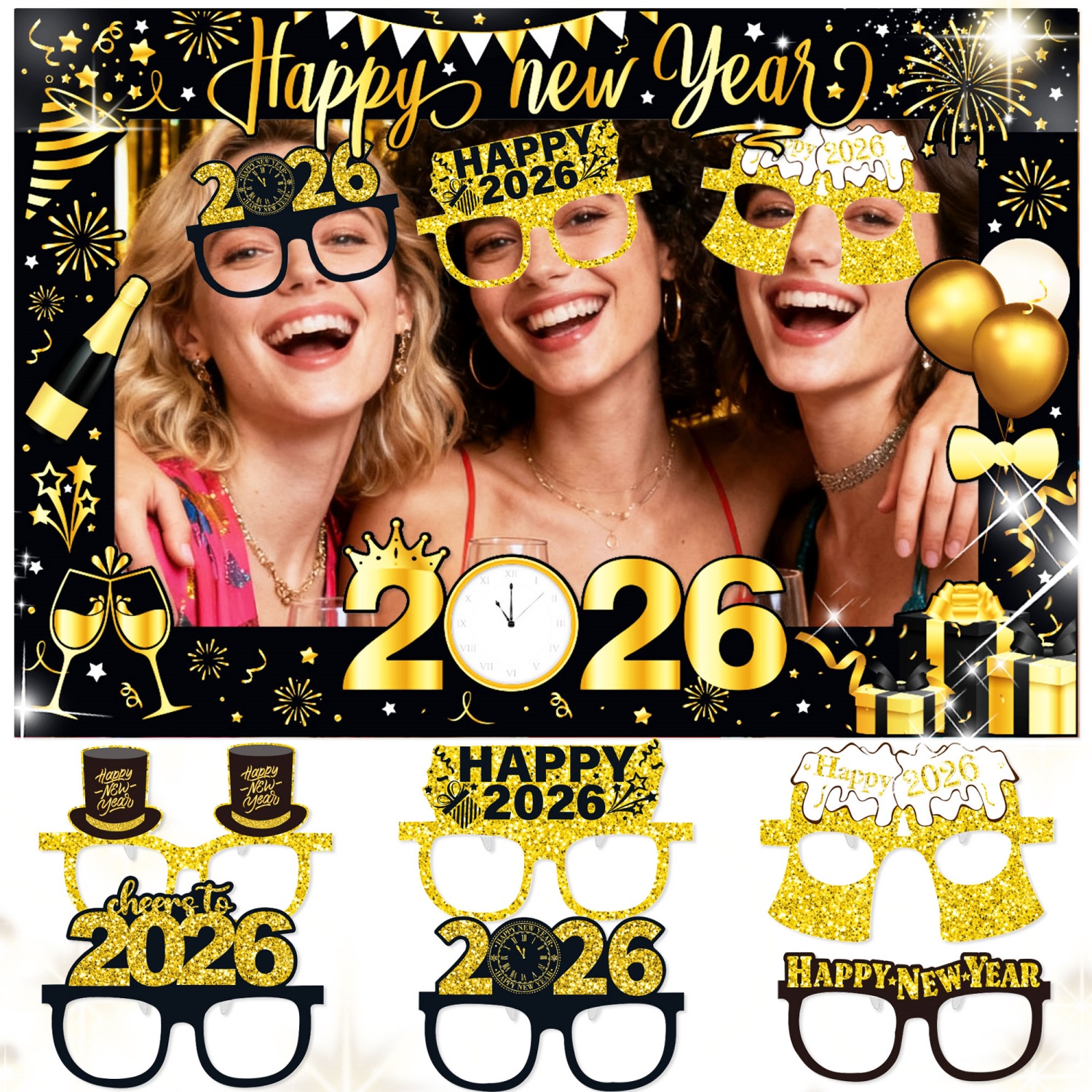 Photo Booth Frame - LaVenty 2026 Happy New Year Photo
