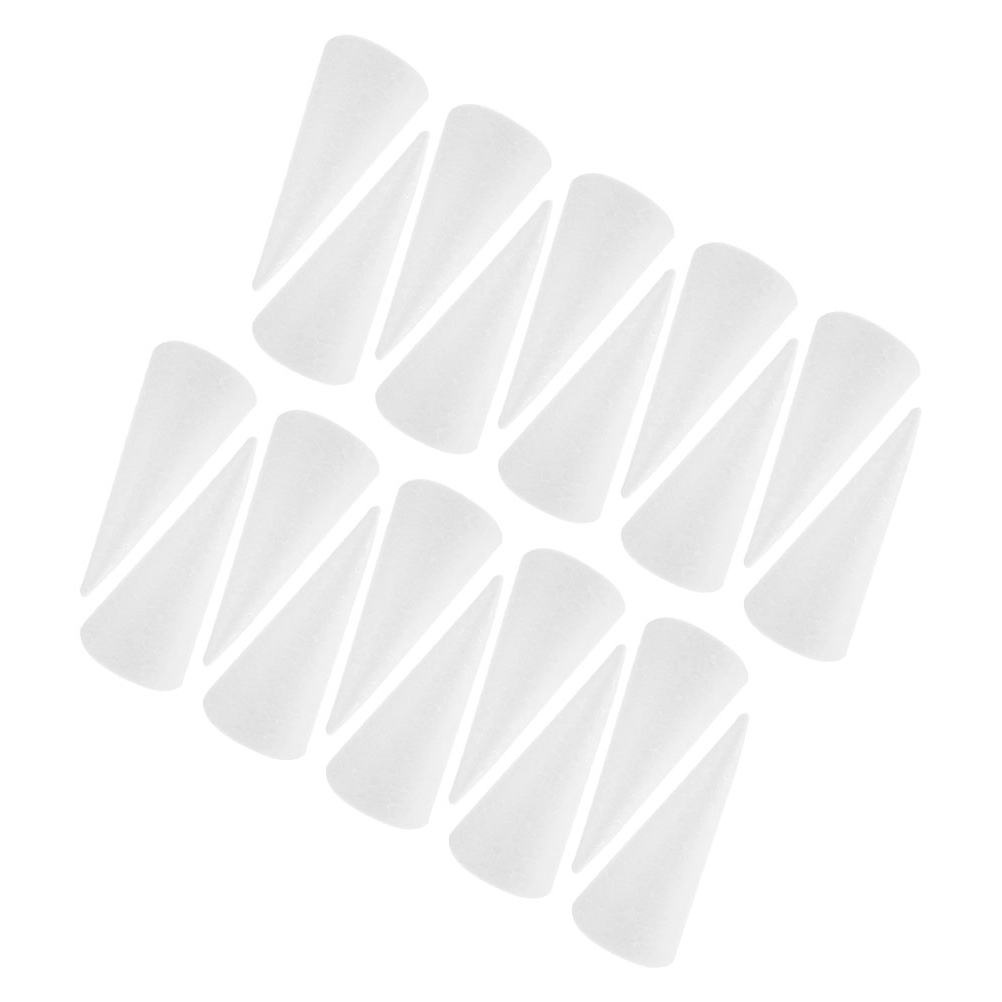 Cotton Candy Cone - 20Pcs White Foam Cones Polystyrene Craft
