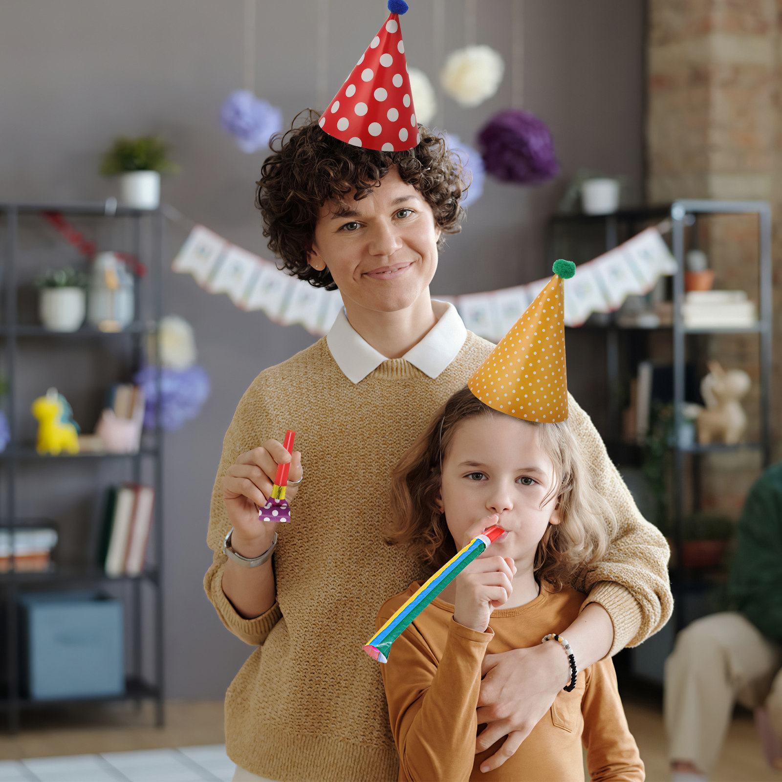 Party Hat Cone - 1Set Birthday Party Decoration Kit with
