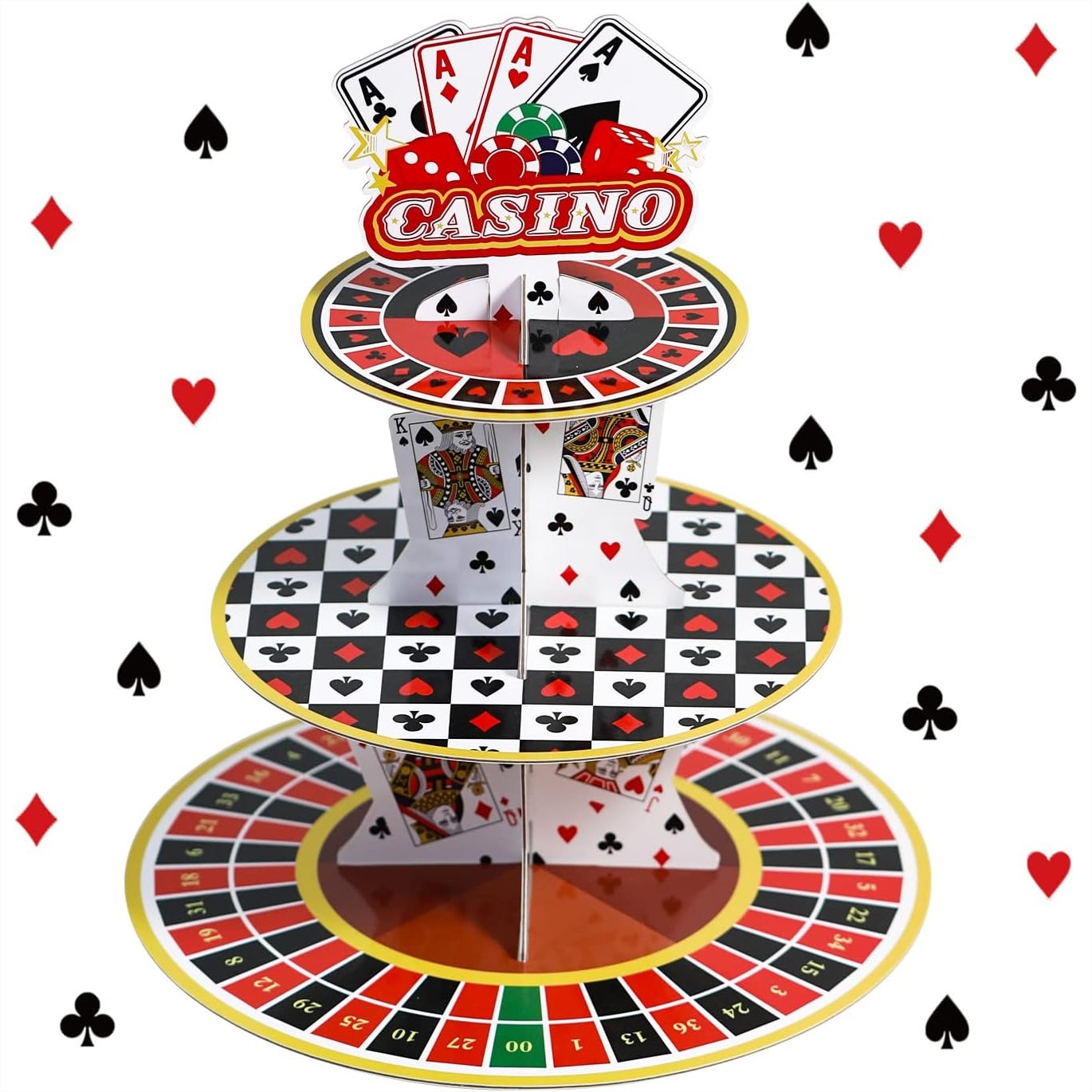 Cupcake Stand Tier - Casino Cupcake Stand 3 Tier for