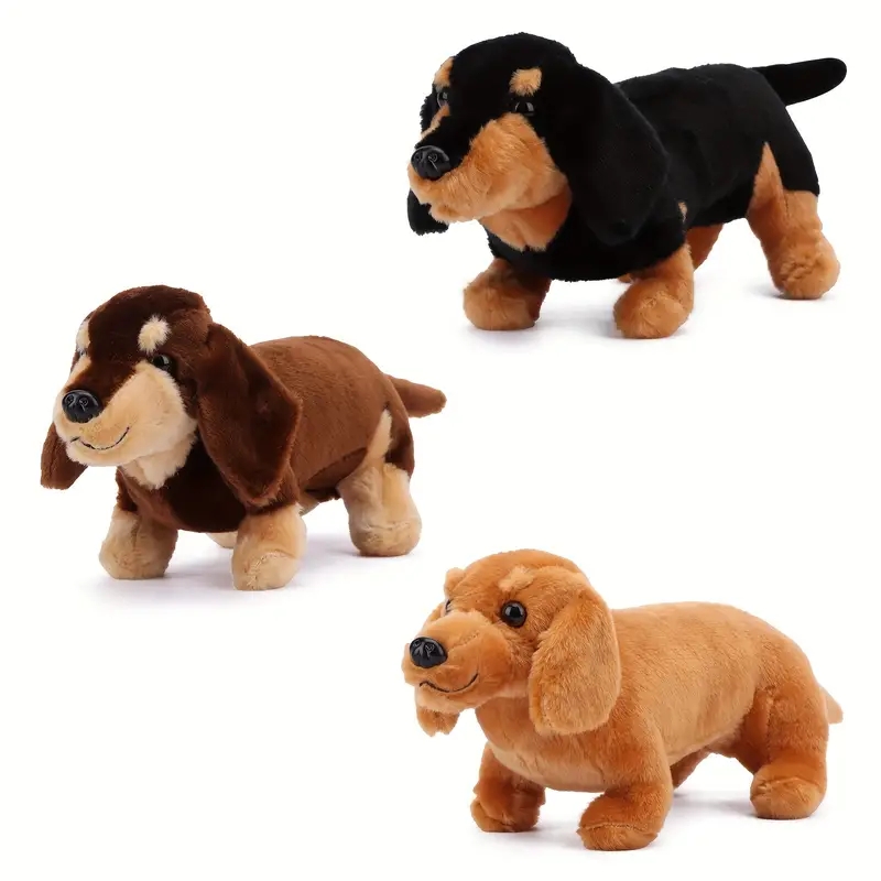 Event Z - Wholesale Black&tan Coffee Dachshund Dog Plush