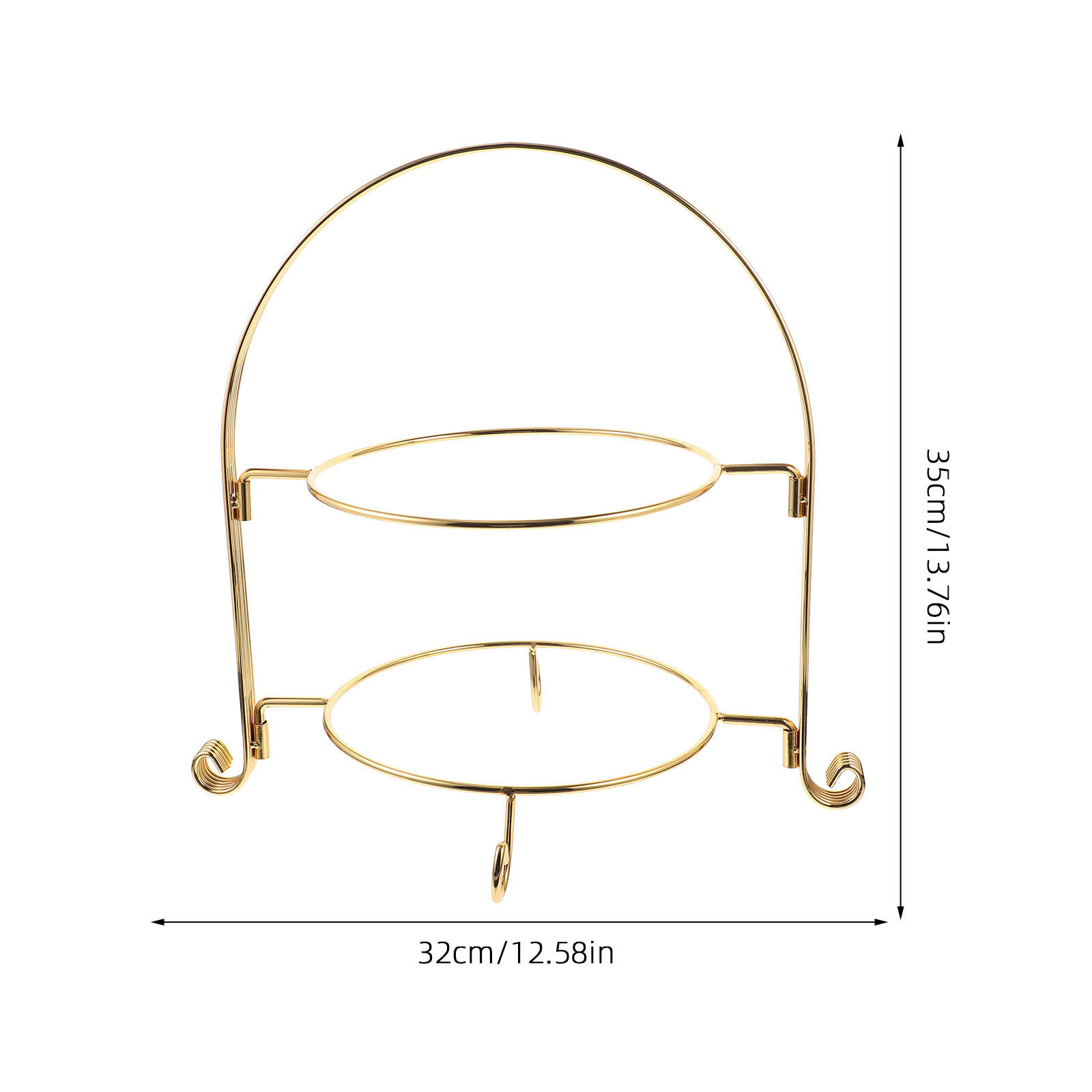 Golden Metal Cake Stand Two Ti - Cupcake Stand Tier ulasan dan harga