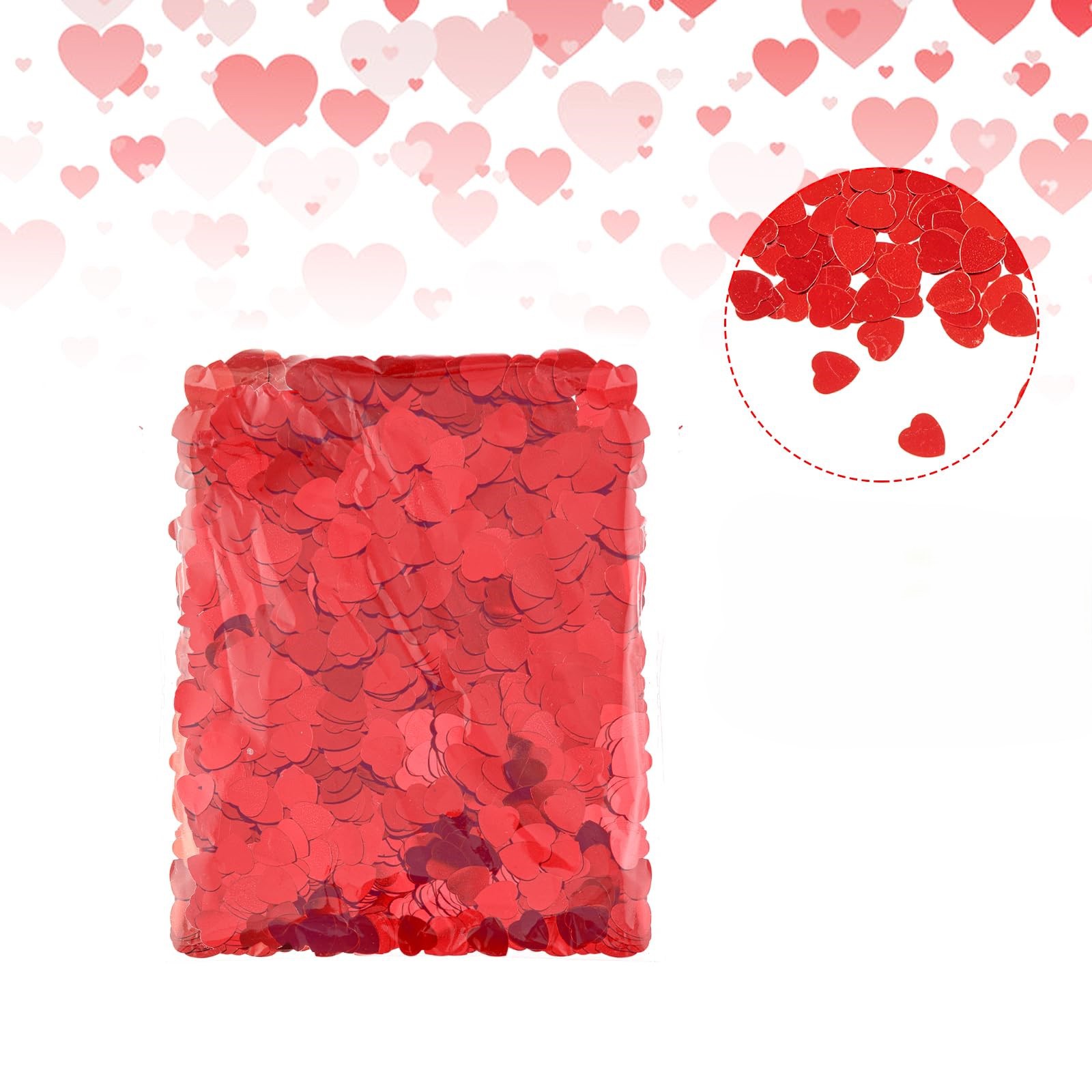 Red Love Heart Table Confetti  - Confetti Cannon Tube ulasan dan harga