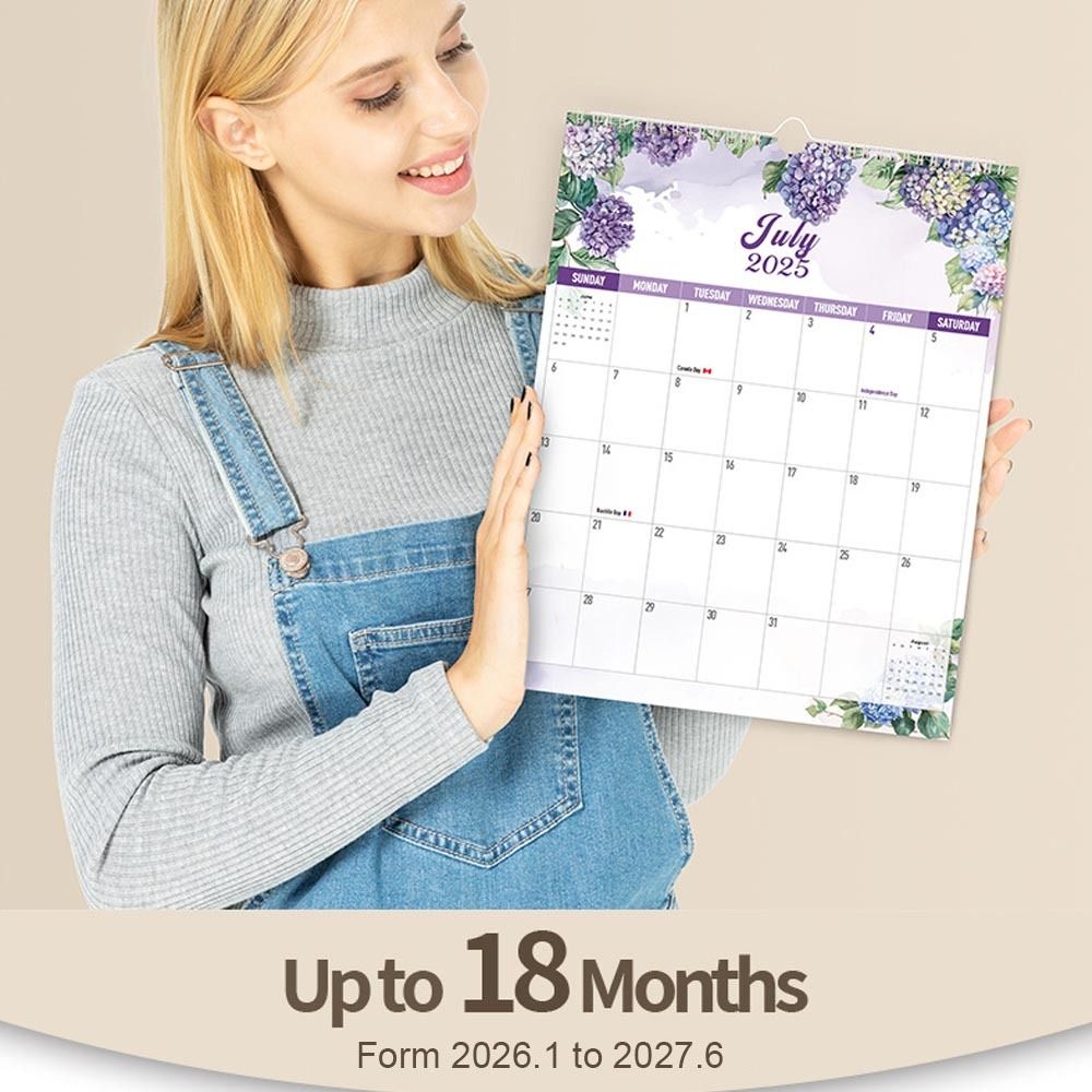 2026 Jan.- 2027 Jun. Wall Cale - Flower Wall Panel ulasan dan harga