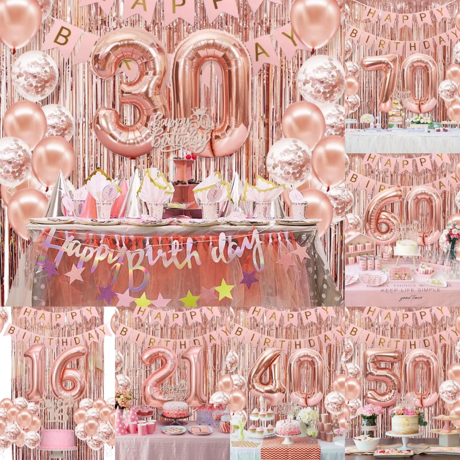 58Pc/Set 40-Inch Number Foil B - Party Banner Gold ulasan dan harga