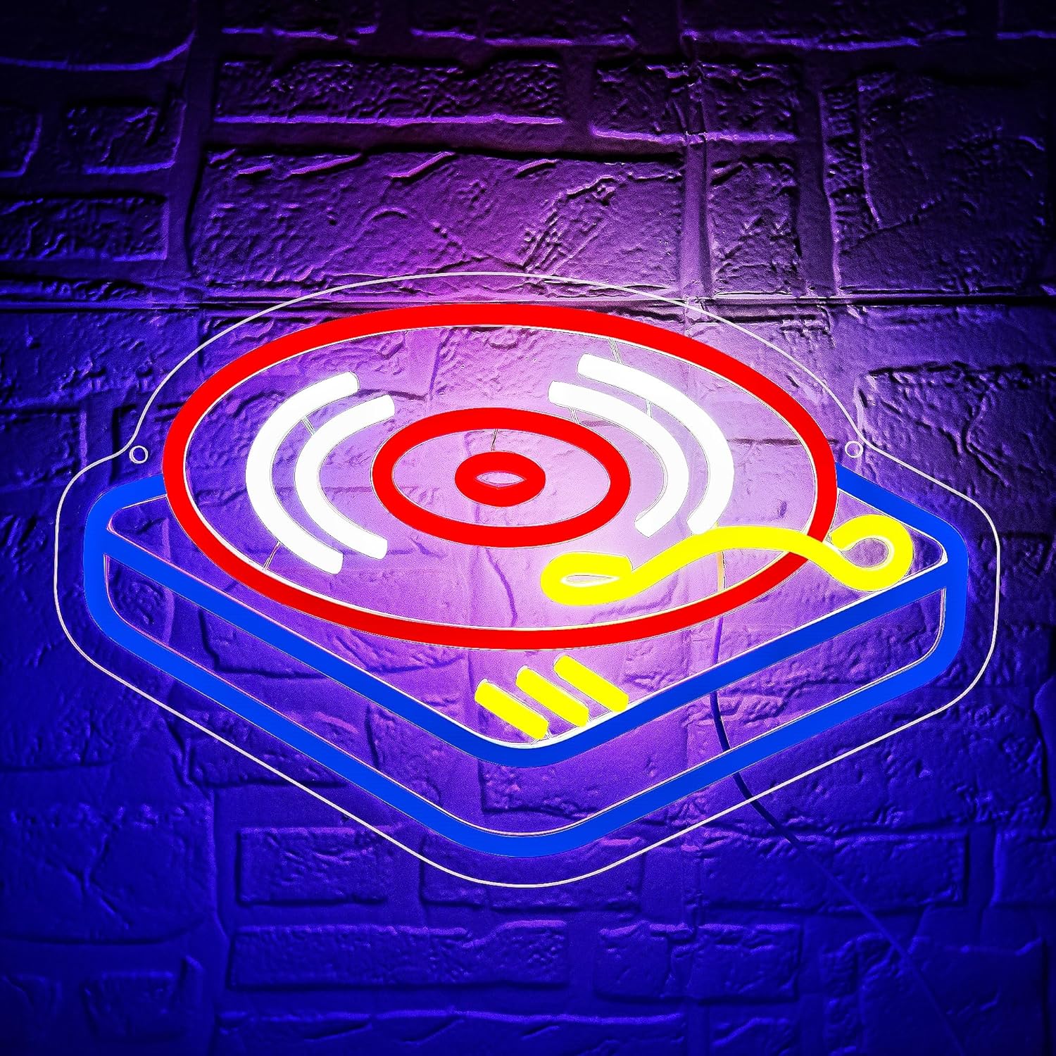 Record Player Neon Sign Guita  - Neon Sign Party ulasan dan harga