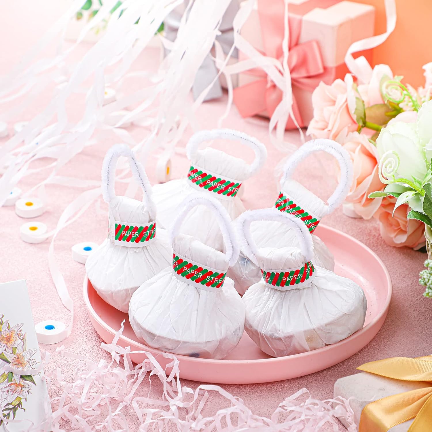 10pcs White Streamers Poppers  - Confetti Cannon Tube ulasan dan harga