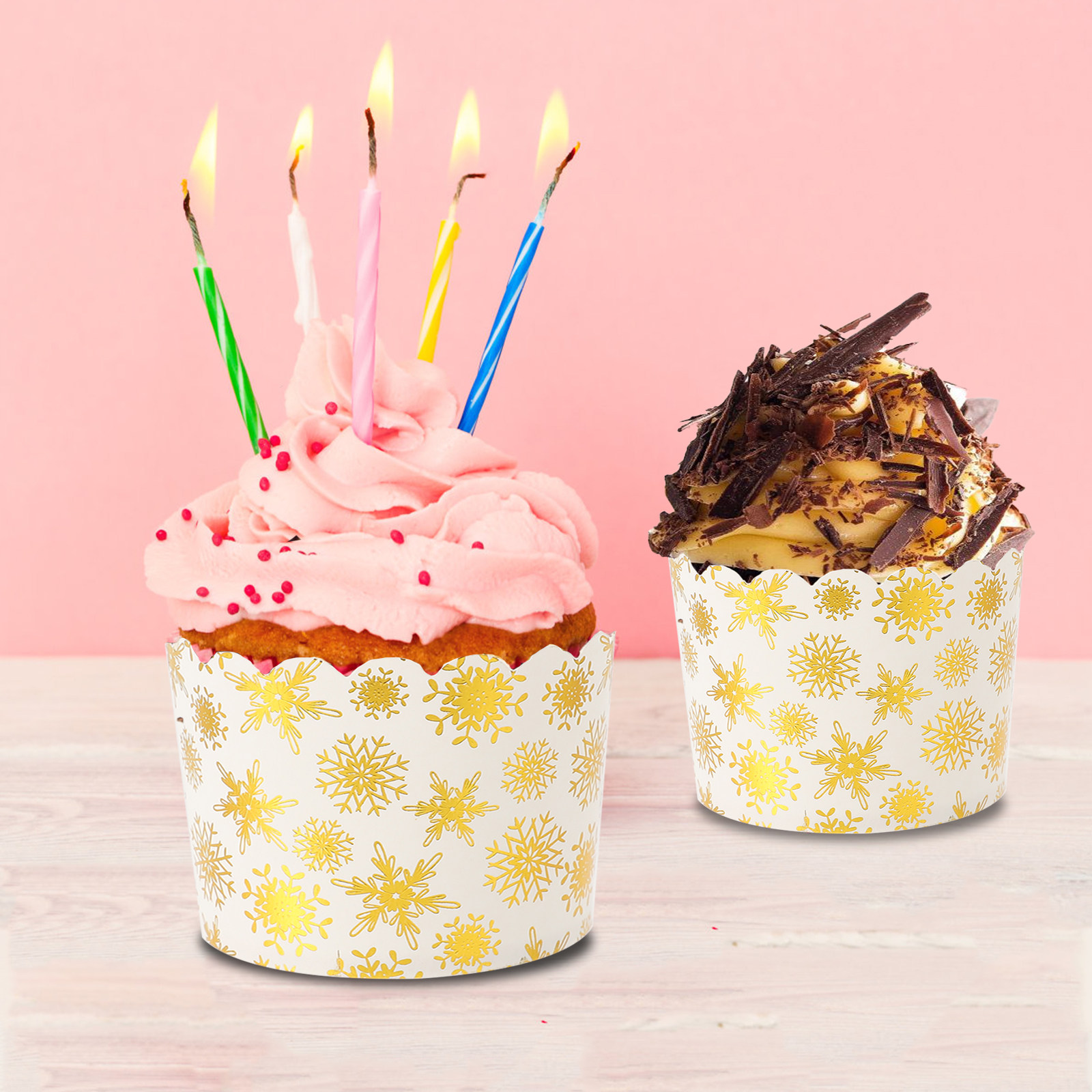 50Pcs Gold Foil Baking Cups Pr - Plastic Cup 50Pcs ulasan dan harga