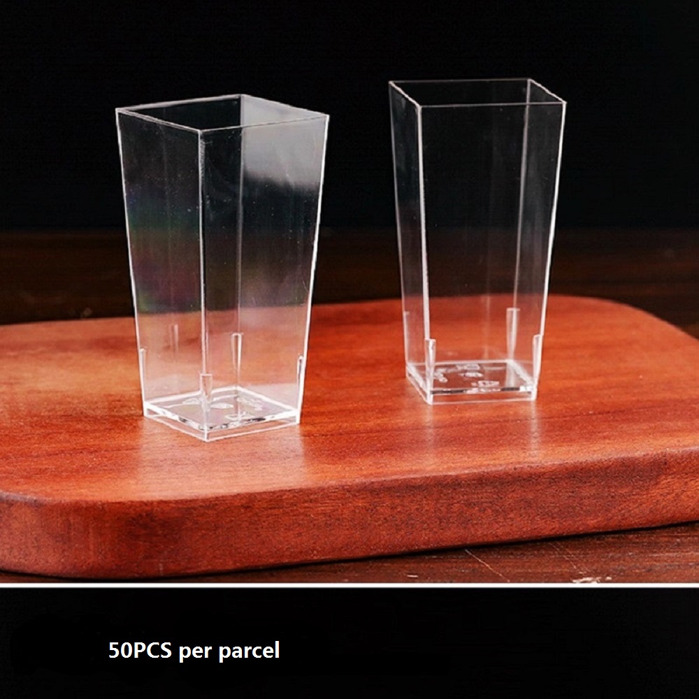 25/50/100 Pack 5oz Mini Desser - Plastic Cup 50Pcs ulasan dan harga