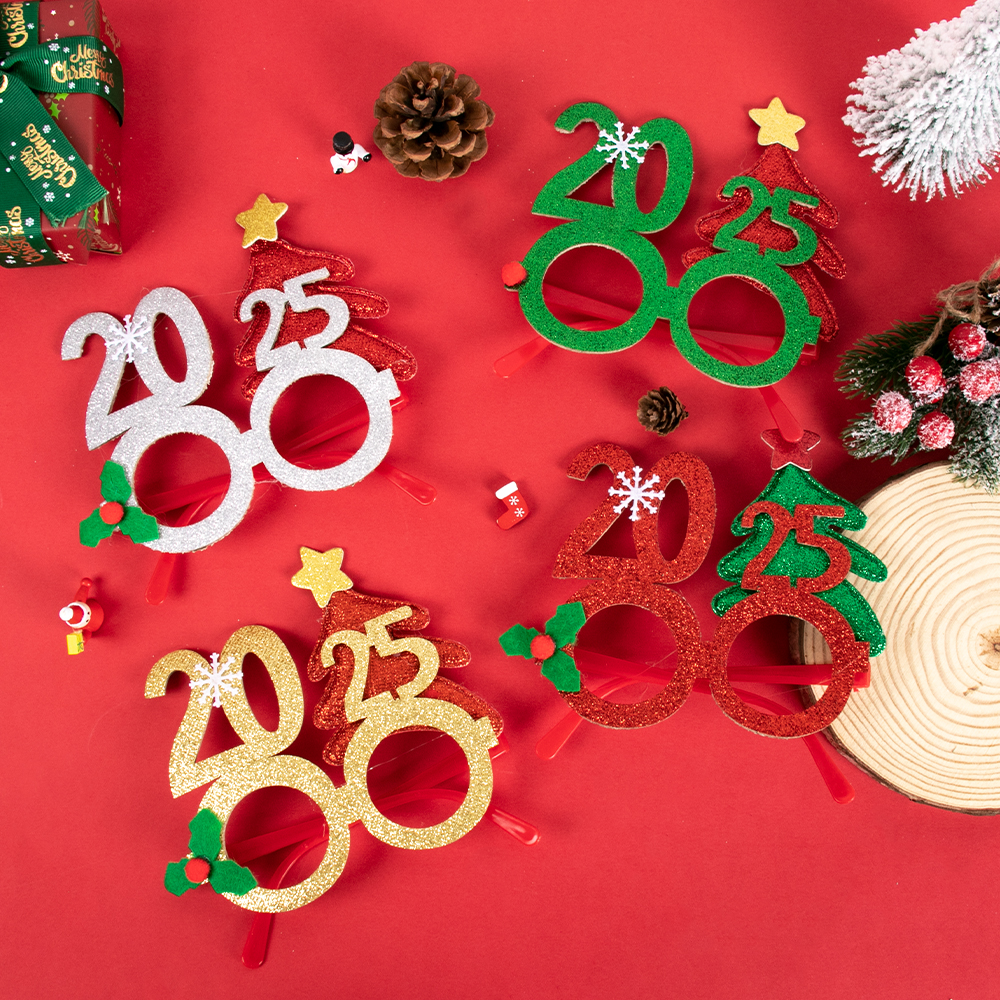 2025 Christmas Glasses Frame S - Photo Booth Frame ulasan dan harga