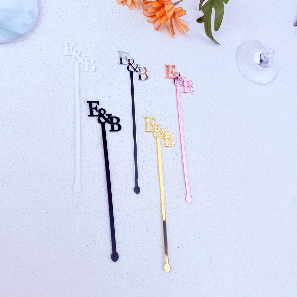 20pcs/50pcs Custom Initial nam - Centerpiece Stick ulasan dan harga