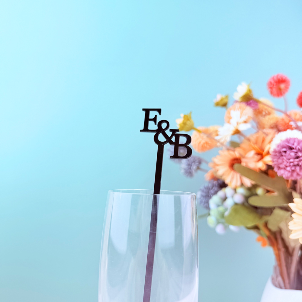 20pcs/50pcs Custom Initial nam - Centerpiece Stick ulasan dan harga