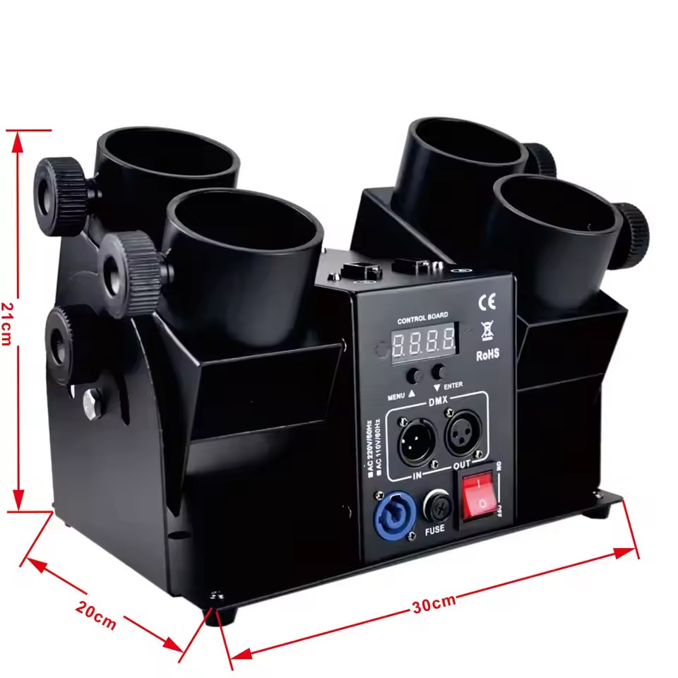 4 Heads Electronic Confetti La - Confetti Cannon Tube ulasan dan harga