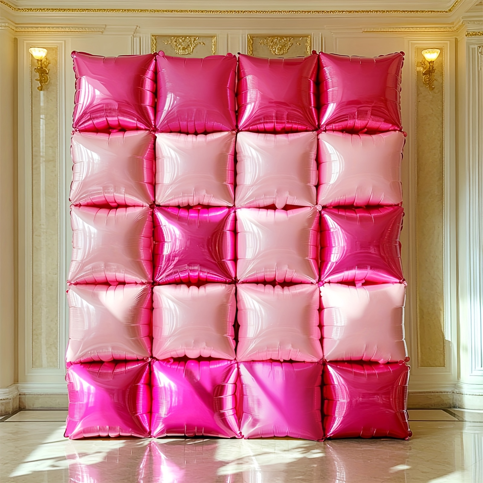 25pcs Magenta Pink Square Foil - Balloon Arch Kit ulasan dan harga