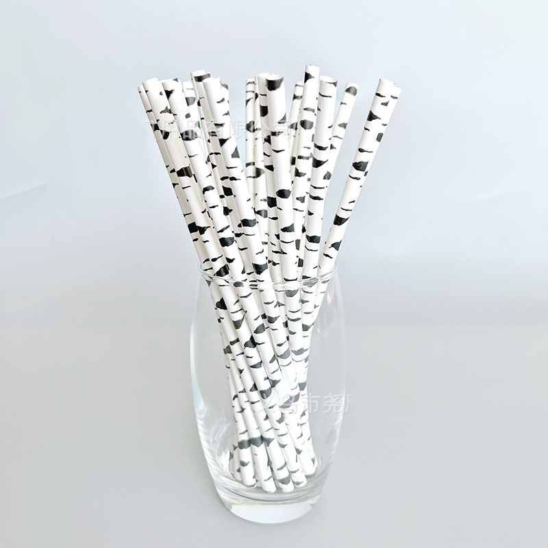 Moustache Paper Straw Cow Blac - Paper Straw Color ulasan dan harga