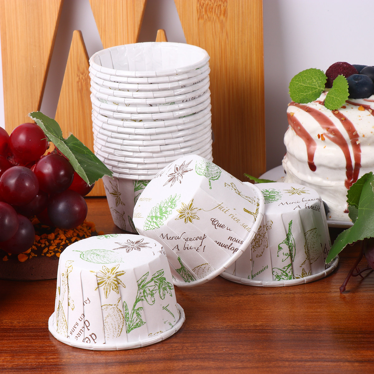 50Pcs Disposable Muffin Boxes  - Plastic Cup 50Pcs ulasan dan harga