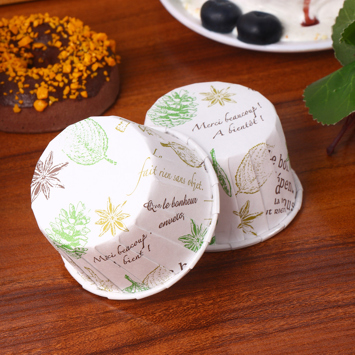 50Pcs Disposable Muffin Boxes  - Plastic Cup 50Pcs ulasan dan harga