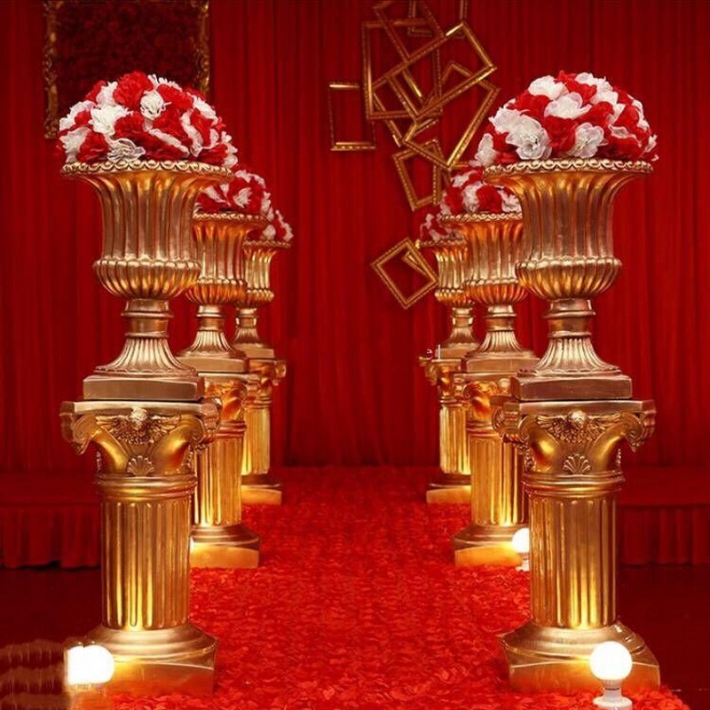 Gold White Plastic Roman Colum - Event Party Shop ulasan dan harga