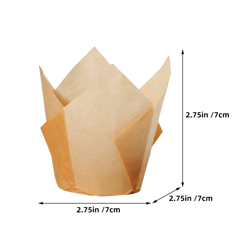 50Pcs Tulip Shaped Cupcake Lin - Plastic Cup 50Pcs ulasan dan harga