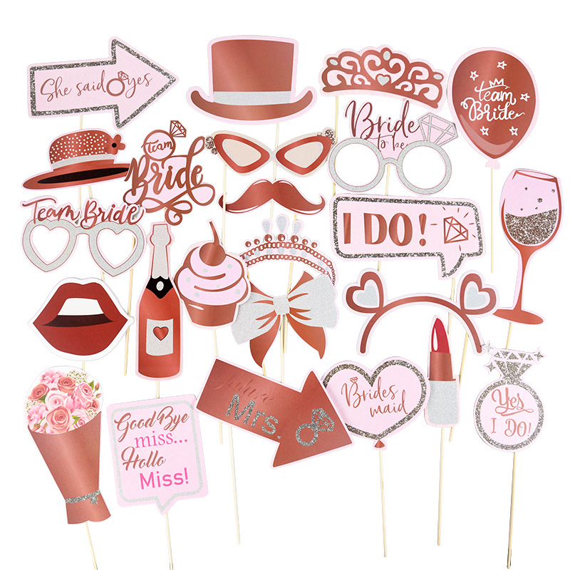 31Pcs Bachelorette Party Rose  - Photo Booth Frame ulasan dan harga