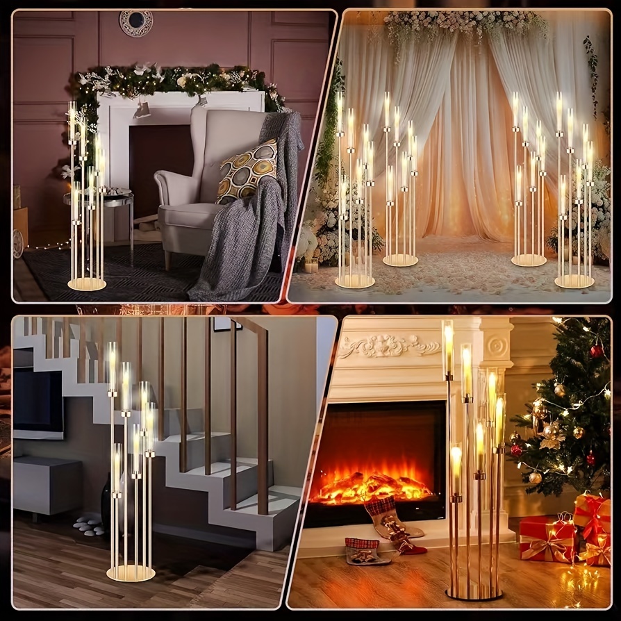 2 Sets Floor Candelabra 6 Arms - Centerpiece Stick ulasan dan harga