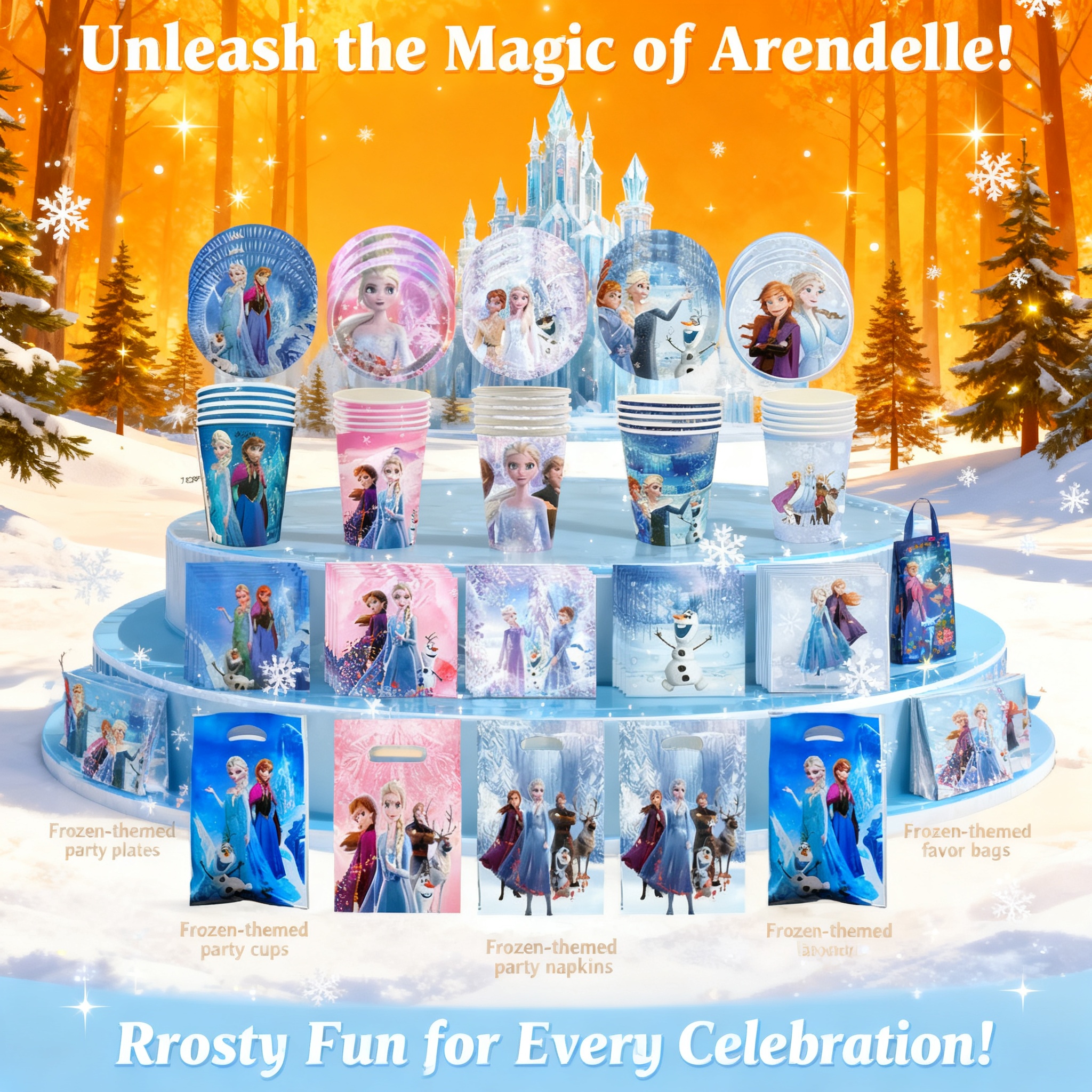 Frozen Elsa Anna Olaf Birthday - Event Supplies ulasan dan harga