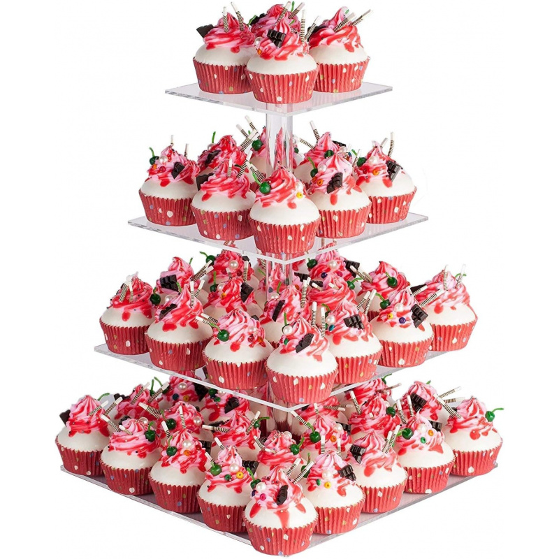 YestBuy 4 Tier Acrylic Cupcake - Cupcake Stand Tier ulasan dan harga