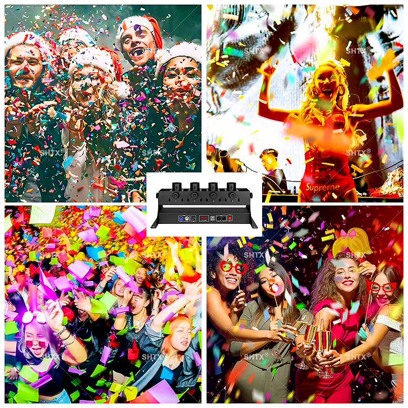 SHTX 4-Tube Confetti Launcher, - Confetti Cannon Tube ulasan dan harga