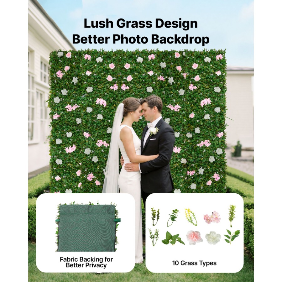 Wedding event backdrop: 3D sil - Flower Wall Panel ulasan dan harga
