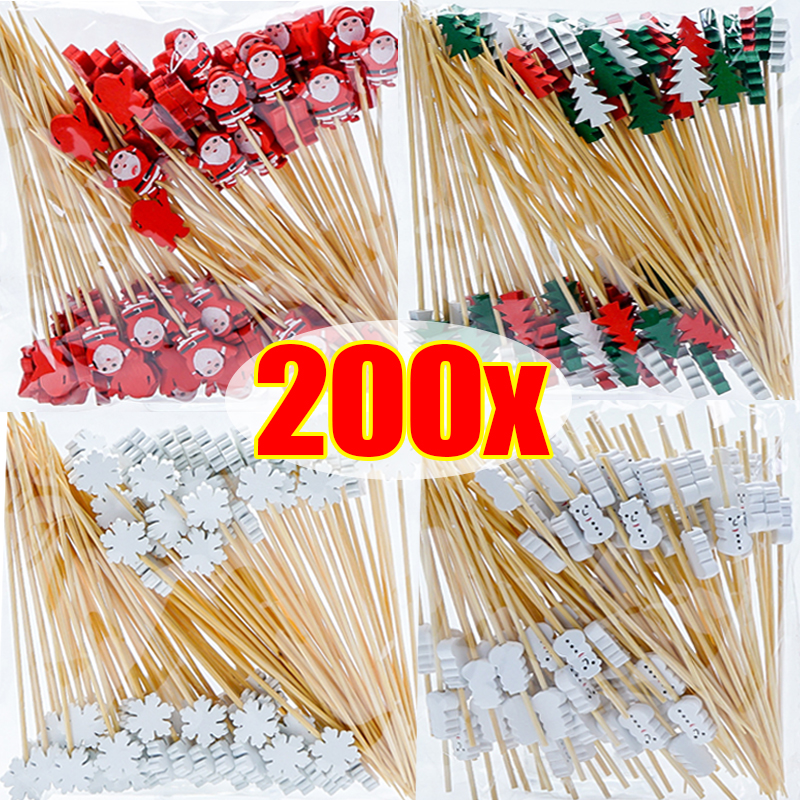 200/50PCS Christmas Fruit Skew - Centerpiece Stick ulasan dan harga