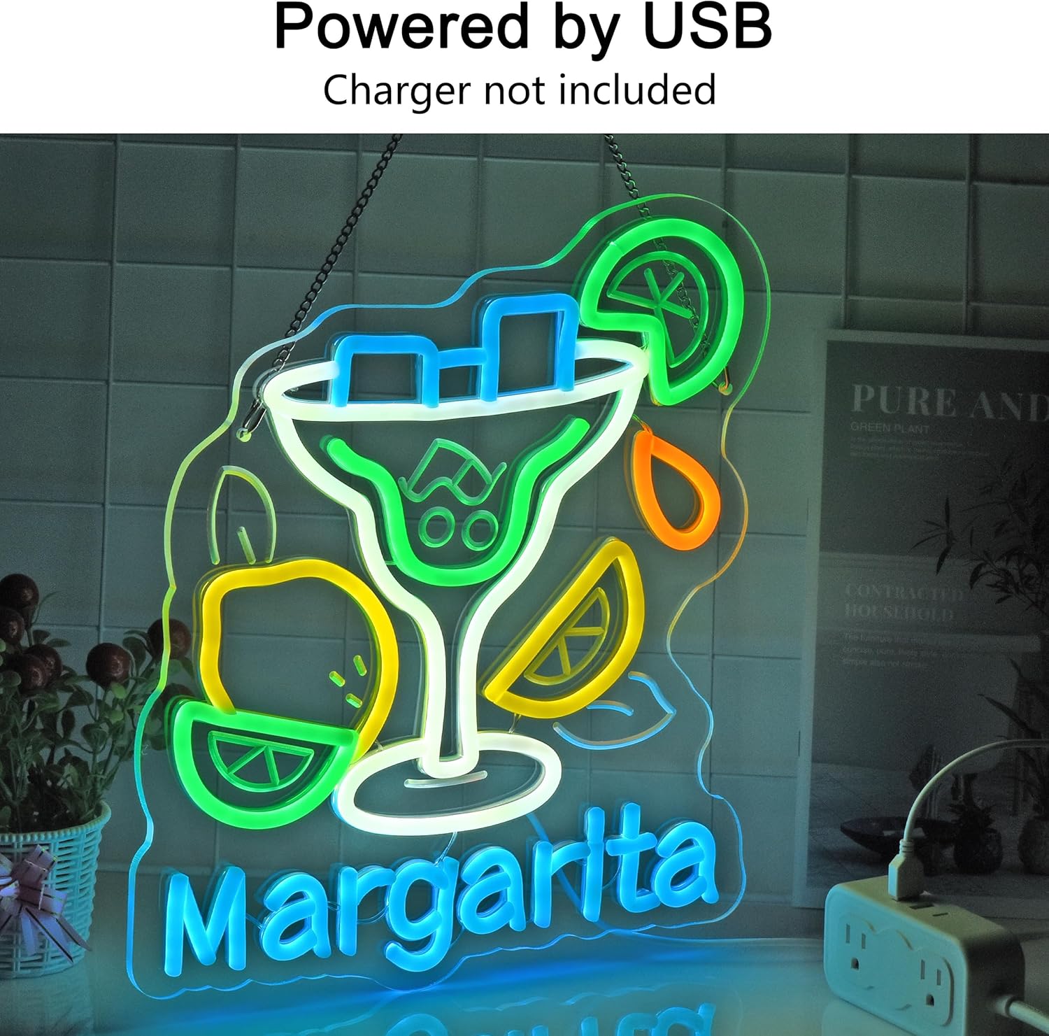 Margarita Neon Sign Wall Art D - Neon Sign Party ulasan dan harga