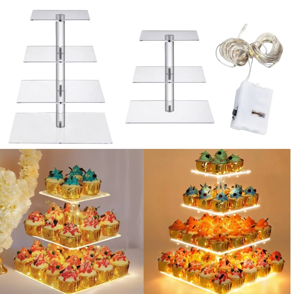 3/4 Tier Acrylic Cupcake Displ - Cupcake Stand Tier ulasan dan harga