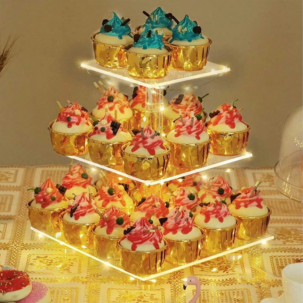 3/4 Tier Acrylic Cupcake Displ - Cupcake Stand Tier ulasan dan harga