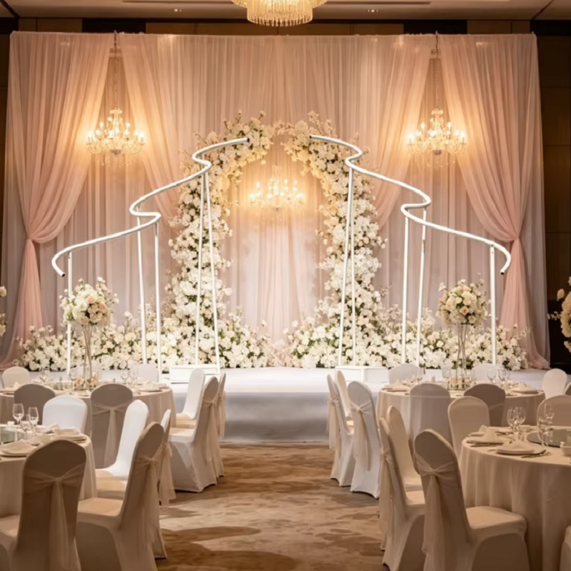 Luxury Wave Shape Frame Outdoo - Party Event Supply Store ulasan dan harga