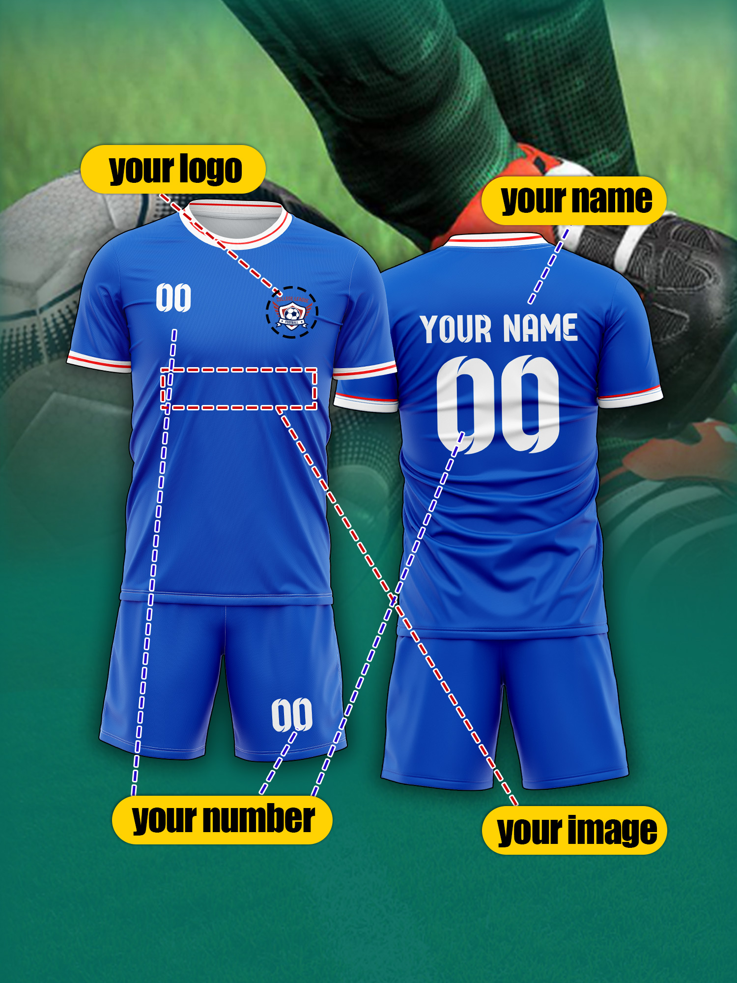 Custom Image Number Name Socce - Event & Party Supply ulasan dan harga