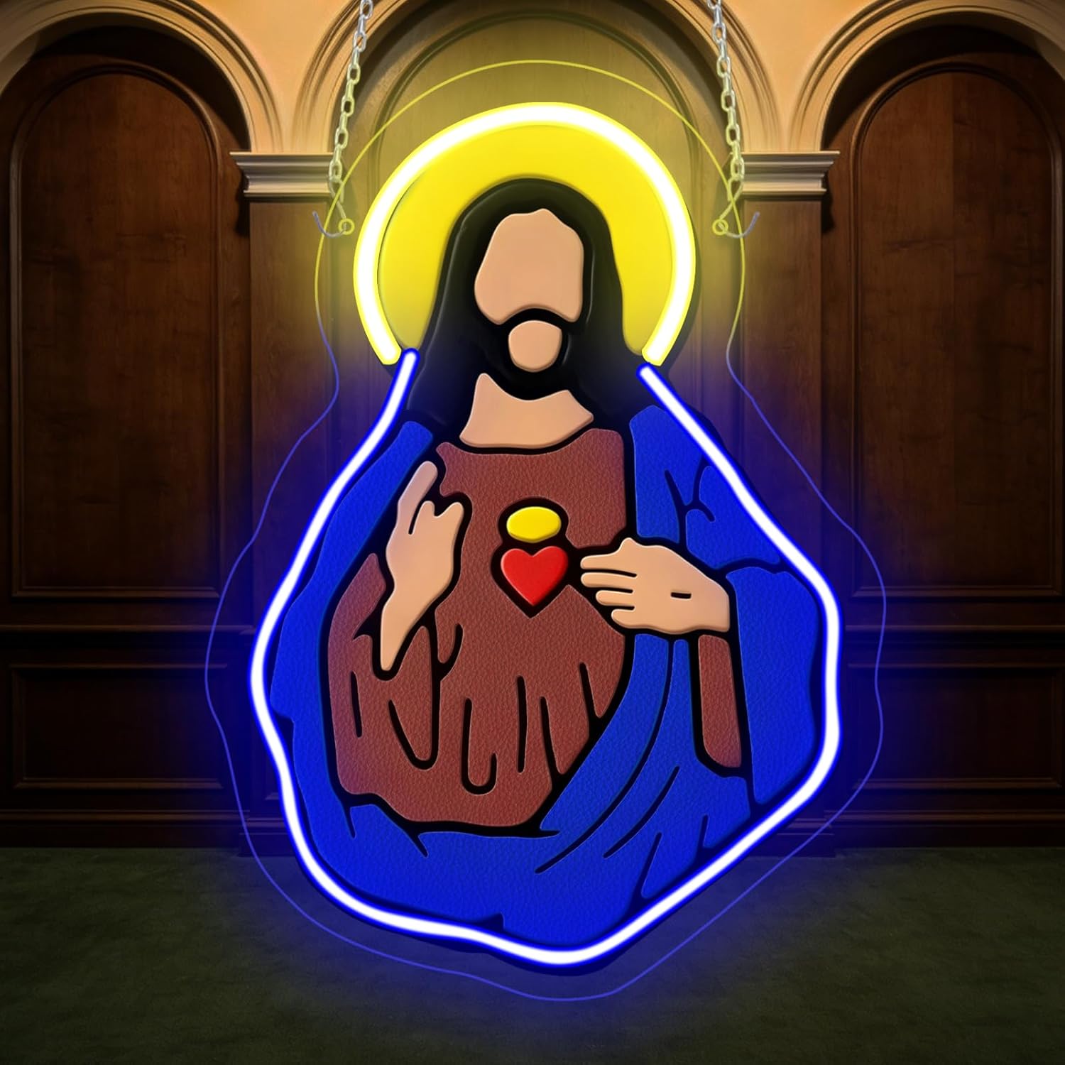 Sacred Heart of Jesus Neon Sig - Neon Sign Party ulasan dan harga