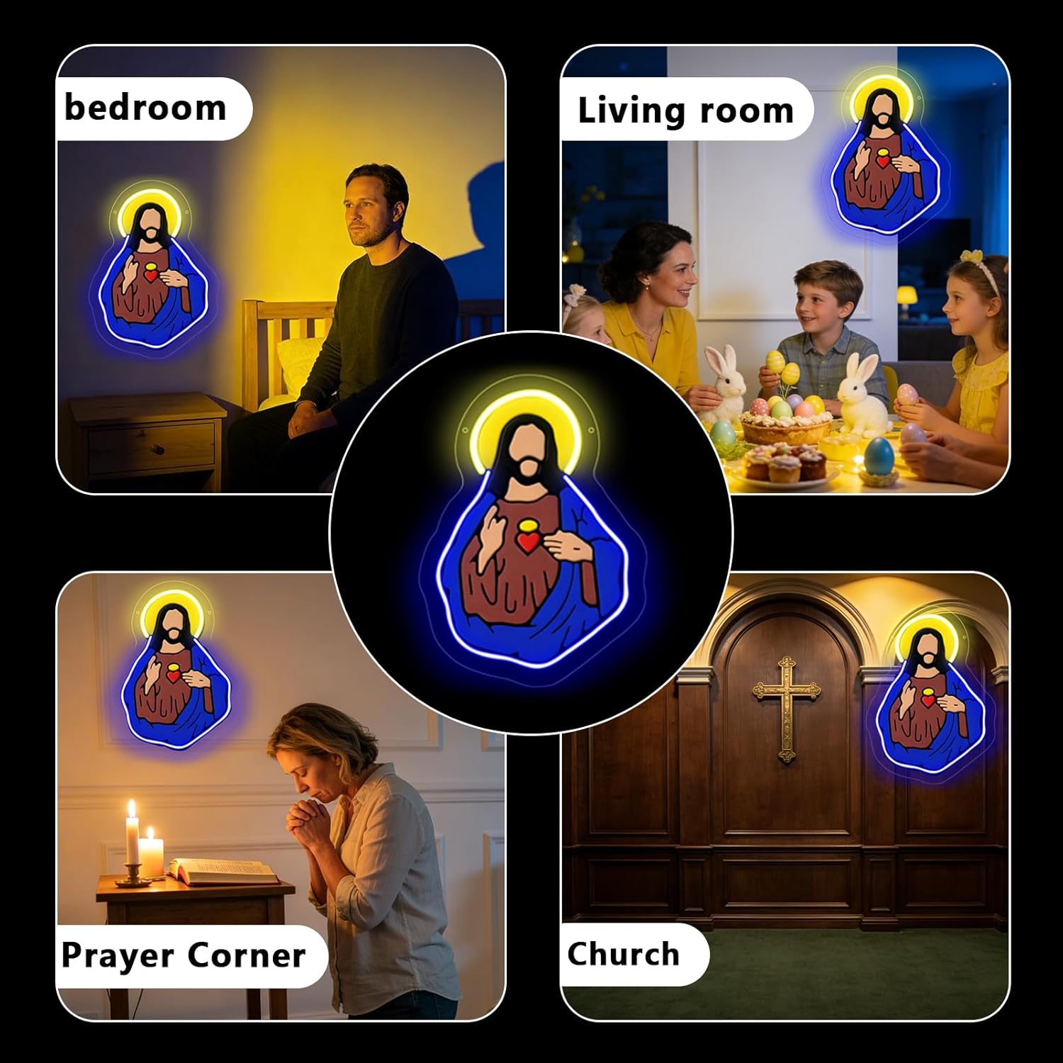 Sacred Heart of Jesus Neon Sig - Neon Sign Party ulasan dan harga