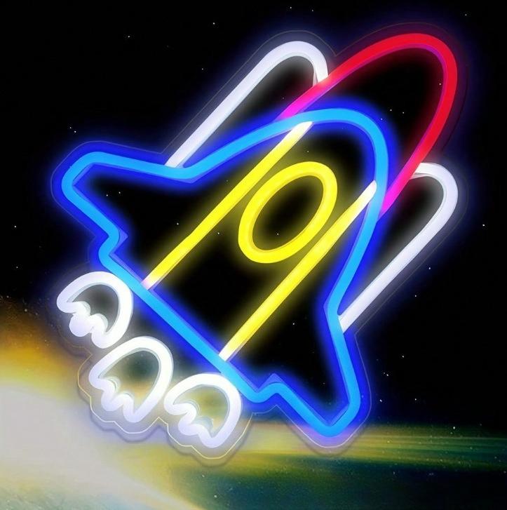 Rocket Neon Sign USB Neon Ligh - Neon Sign Party ulasan dan harga
