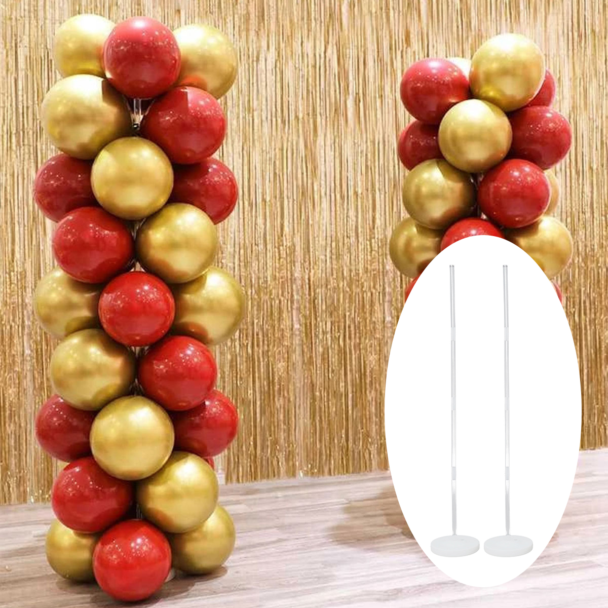 2Sets Balloon Column Stand Kit - Balloon Arch Kit ulasan dan harga