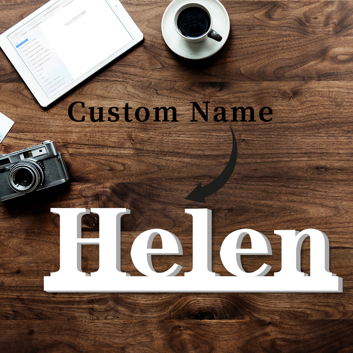 1pc Custom Text Sign,Name Deco - Event & Party Supply Photos ulasan dan harga