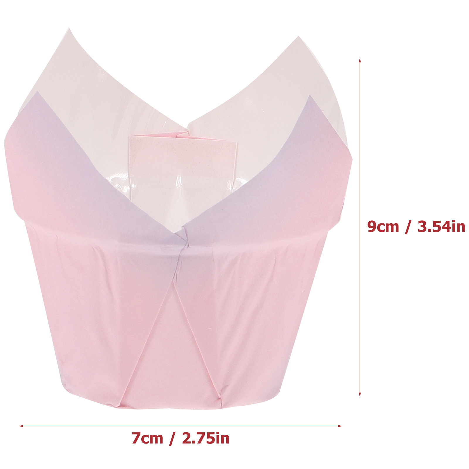 50Pcs Tulip Cupcake Liners Pap - Plastic Cup 50Pcs ulasan dan harga