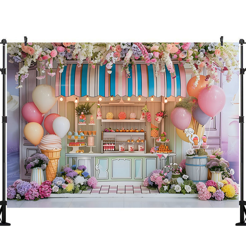 Ice Cream Photography Backgrou - Party Event Supply Store ulasan dan harga