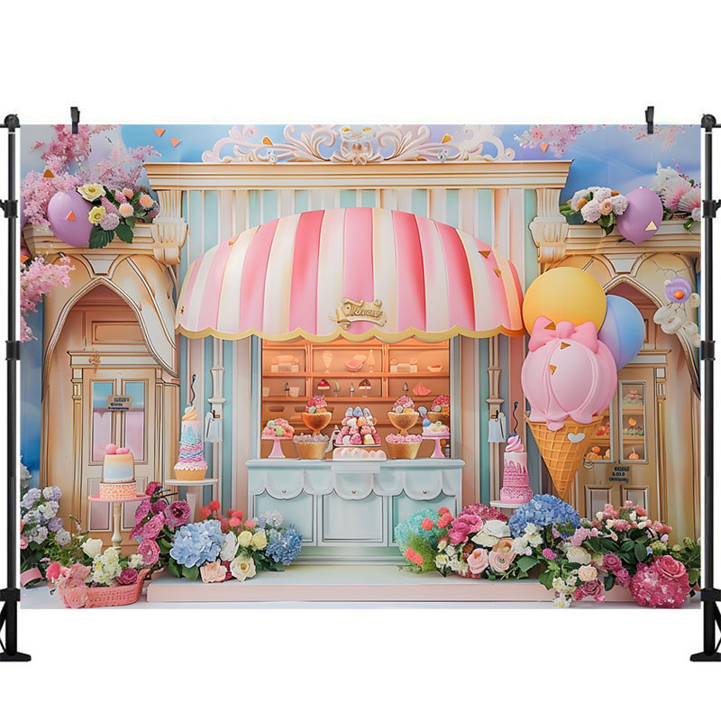 Ice Cream Photography Backgrou - Party Event Supply Store ulasan dan harga