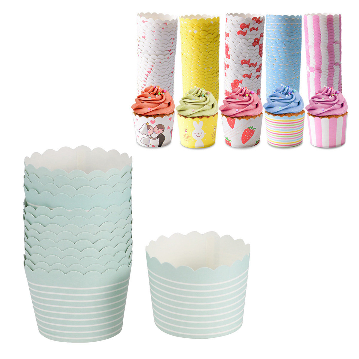 50pcs Paper Paper Dessert Bowl - Plastic Cup 50Pcs ulasan dan harga