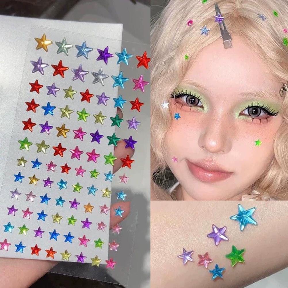 Self-Adhesive Face Rhinestones - Event Party ulasan dan harga